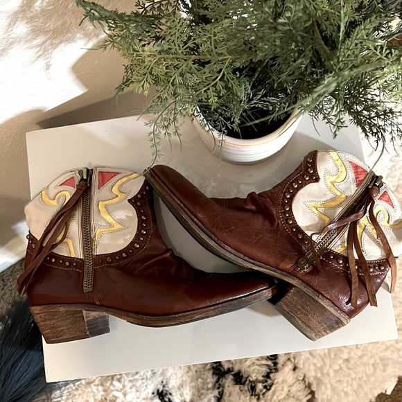 Leather Hippie Cowgirl Booties